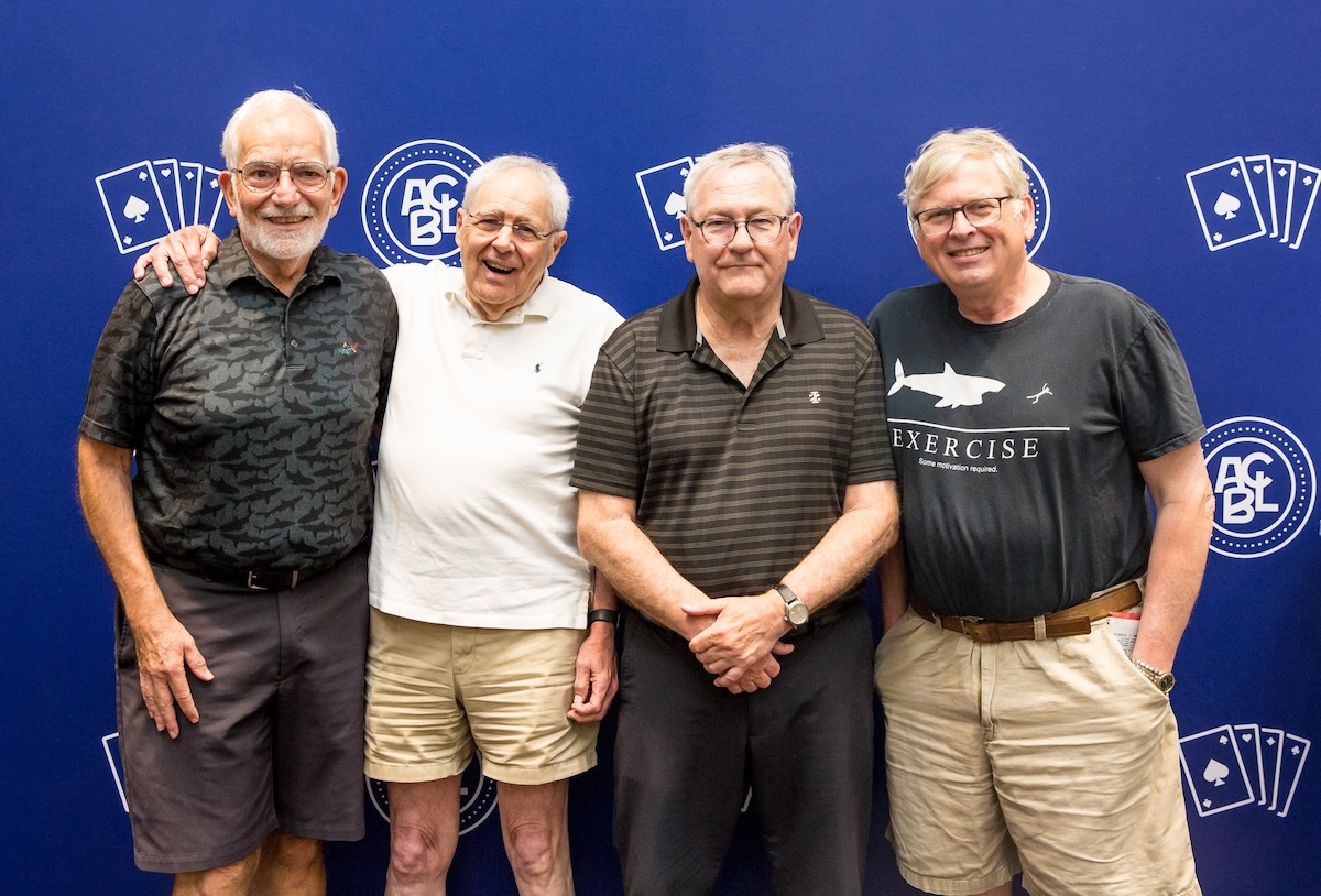 Winners of the Truscott:USPC Senior Swiss _Barry Bragin, Mark Laken, Robert Cappelli and Mark Aquino