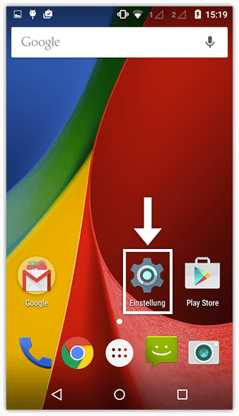 update1 Android-Geräteeinstellungen-Menü